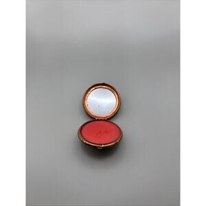 Vintage Luxor Metal Compact Hinged Lid Rouge Cosmetic 1930s